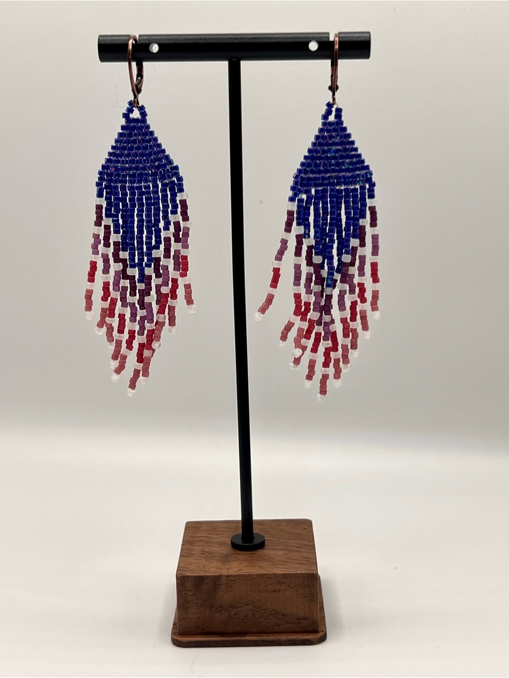 Brick Stitch Fringe Earrings